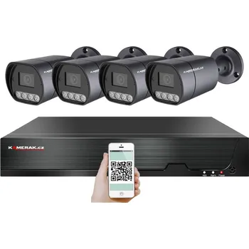 Kompletní kamerový systém 4K PoE IP 4 kamerový set XM-410D 8MPx, mikrofon, CZ menu