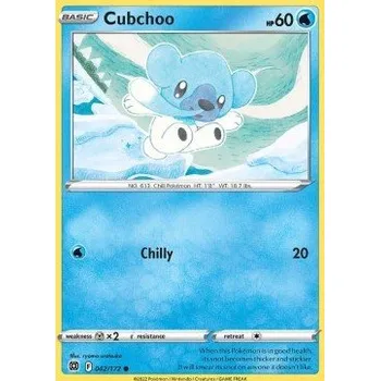 Volný čas Pokémon BRS 042/172 Cubchoo - Brilliant Stars Stav: Near Mint, Verze: NORMAL
