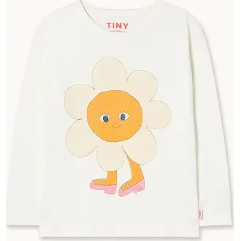 Chlapecké tričko Dětské bavlněné tričko s dlouhým rukávem Tinycottons FLOWER GRAPHIC SLEEVE TEE AW25.307 bílá 00X, vel. 98
