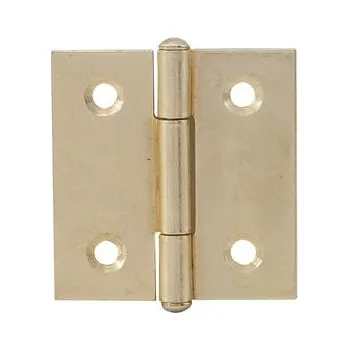 Nábytkové kování Knoflíkový pant - odlehčená verze 40 x 40 mm, mosazená ocel