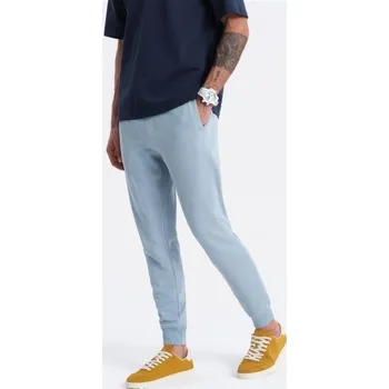 Ombre Clothing Světle modré tepláky s trendy prošíváním V7 PABS-0173