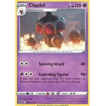Volný čas Pokémon BRS 059/172 Claydol - Brilliant Stars Stav: Near Mint, Verze: NORMAL