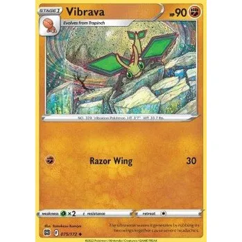 Volný čas Pokémon BRS 075/172 Vibrava - Brilliant Stars Stav: Near Mint, Verze: NORMAL