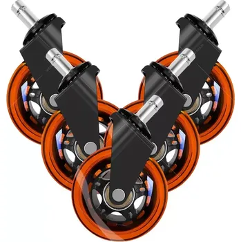 SADA 5ks pro židle ELEGANT SOFT RED - 75mm - čep 11mm