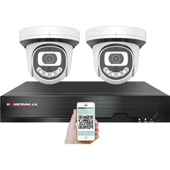 PoE IP 2 kamerový set XM-212B 4Mpx, CZ menu