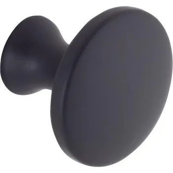 Knopka Brocko 28 mm, hloubka 25 mm, zinkový odlitek matně černý