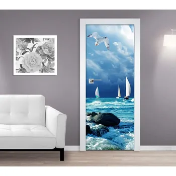 Fototapeta Samolepící fototapeta na dveře - Plachetnice na moři