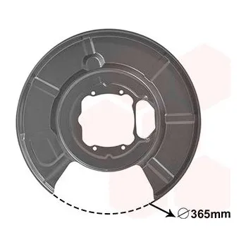 Brzdový kotouč Ochranný plech proti rozstřikování, brzdový kotouč VAN WEZEL 0655373