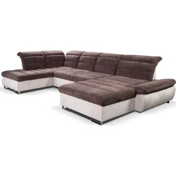 Sedací souprava Romantika U čokoládová pravá