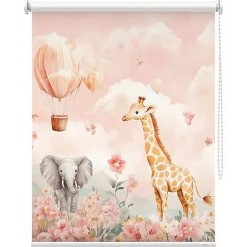 Roleta Fotoroleta - Růžový safari sen Látka: Zatemňující