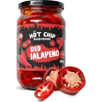 Koření Červené Jalapeño papričky krájené v octovém nálevu – 330g