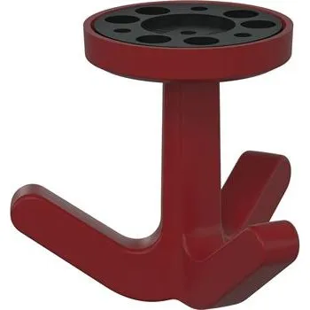 Věšák Trojitý otočný věšák HEWI 477.94B030 elastický, plastový TPU rubín.červený mat