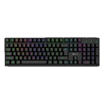 Klávesnice Herní klávesnice C-TECH Riven (GKB-16), casual gaming, CZ/SK, duhové podsvícení, USB