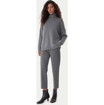 Dámské kalhoty ViCOLO Kalhoty z materiálu TF0229 Šedá Regular Fit S