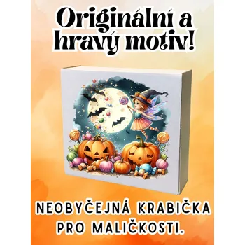 krabička s potiskem Krabička, s potiskem , HALLOWEEN, kouzelný svět, 17,3x16x5,3 cm, 1 ks