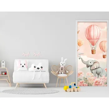 Fototapeta Samolepící fototapeta na dveře - Růžový safari sen