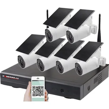 Zabezpečení domácnosti KAMERAK.cz Bezdrátový solární 6 kamerový system Wifi IP Pro WIP6-210B 4MPx, CZ menu