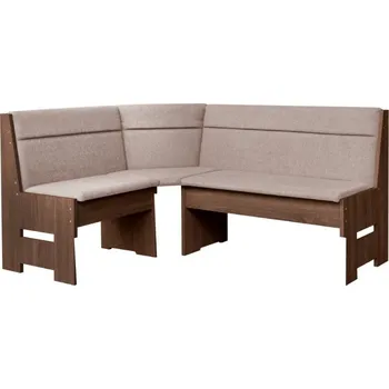 Rohová lavice DENIS hnědá / hnědá