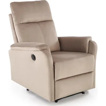 Křeslo Relaxační křeslo KROKUS s elektrickým polohováním — samet, béžová