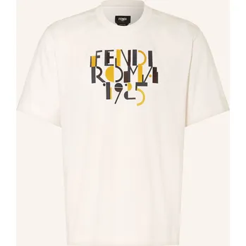 Pánská móda Fendi Pánské Tričko, krémová / šedá / žlutá, L