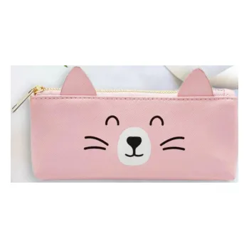 Penál Dětský penál - veselá kočička (růžový)