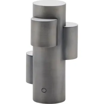 Lampička Kave Home Tmavě šedá kovová nabíjecí LED lampa Adrina