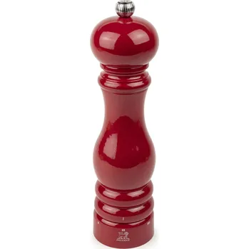 Mlýnek na koření PEUGEOT Paris Lacquer Red Passion 22 cm tmavě červená - dřevěný ruční mlýnek na pepř