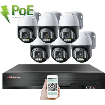 Kompletní kamerový systém 4K PoE IP 6 kamerový set XM-PTZ-621D 5x zoom, 8Mpx, CZ menu