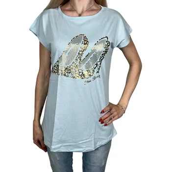 Dámské tričko Emola Dámské tričko s krátkým rukávem ANEZKA Barva: Tyrkysová, Velikost: M