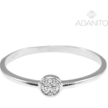 Prsten Zlatý prsten se zirkony z bílého zlata