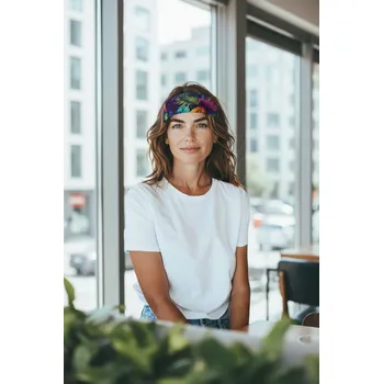 Čelenka Ebbie Bavlněná čelenka s gumičkou - DŽUNGLE LUNA