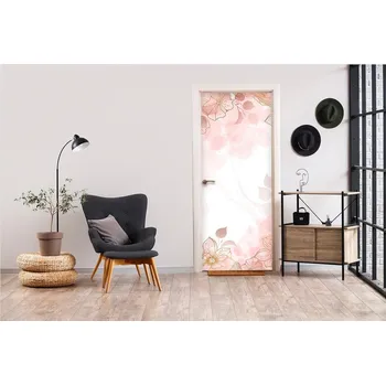 Fototapeta Samolepící fototapeta na dveře - Jemné květinové linie