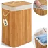 Koš na prádlo Massido Bambusový koš na prádlo s víkem 72 l, přírodní