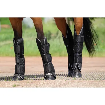 Ochrana nohy a ocasu EQUITHÈME Chrániče transportní Tyrex Equithème, 4 ks, černé PONY