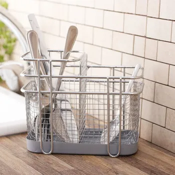 Odkapávač na nádobí Kovový odkapávací stojan na příbory OVÁLNÝ