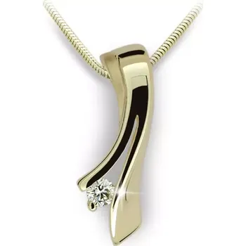 Přívěsek Dámský přívěsek žluté zlato 585/1000 přírodní diamant 0.070 ct G/SI DF1796Z bez řetízku