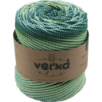 Příze VEĽKÁvlna VEL'KÁvlna bavlněná šňůra na háčkování 5mm Nothern Lights