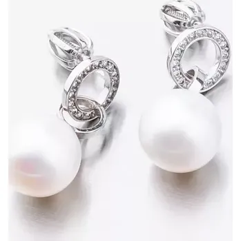 Náušnice Dámské náušnice žluté zlato 585 visací s perla 52GZ-3123B