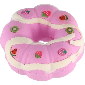 Výtvárné potřeby Teddies Sliz - hmota donut/kobliha 7cm na kartě Barvy: růžová