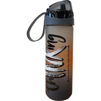 Láhev láhev 0,75l THINKING oranž., nápitka+kryt, sport, plast