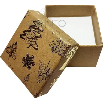 Dárková krabička Vánoční eko papírová krabička na šperky