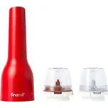 Dárková sada FinaMill – matný červený dobíjecí mlýnek se dvěma zásobníky