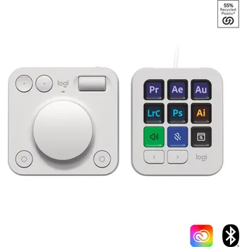 Logitech MX Creative console, Pale Grey