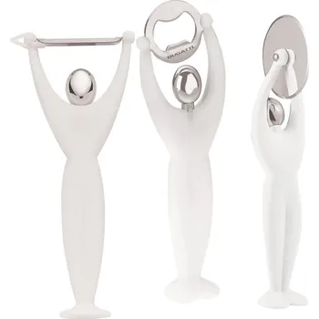 BUGATTI Gym 3 ks bílá - sada kuchyňského náčiní z nerezové oceli