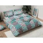 Krepové povlečení KVADRATUS tyrkysové Rozměr povlečení: 70 x 90 cm | 140 x 200 cm 173828919