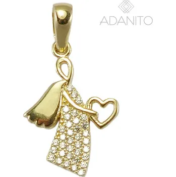 Přívěsek Zlatý přívěsek anděl se srdíčkem