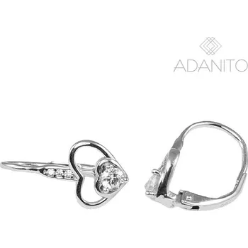 Náušnice Stříbrné náušnice srdíčka se zirkony