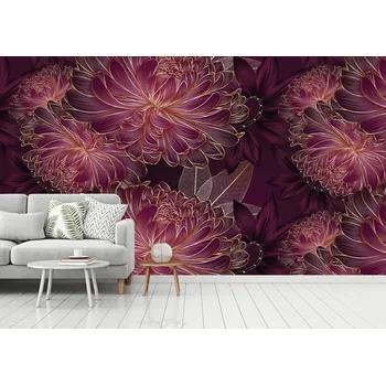 Fototapeta Fototapeta na zeď - Velké grafické květy Typ: Vliesová