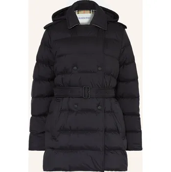 Dámský kabát Burberry Dámský Péřový Kabát S Odnímatelnou Kapucí, černá, 36