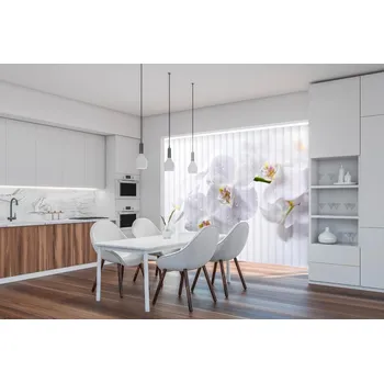 Žaluzie Vertikální fotožaluzie - Orchidej bílá 2 Látka: Zatemňující